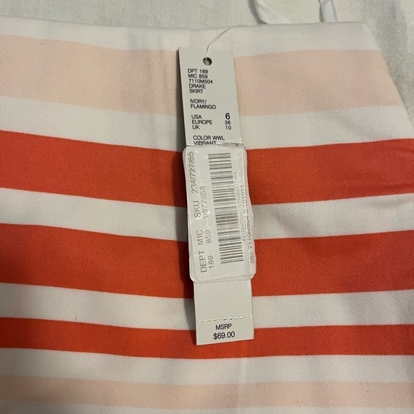 NWT Alex Marie Striped Crossover Slit Asymmetrical Petal Pencil Skirt - Picture 4 of 6